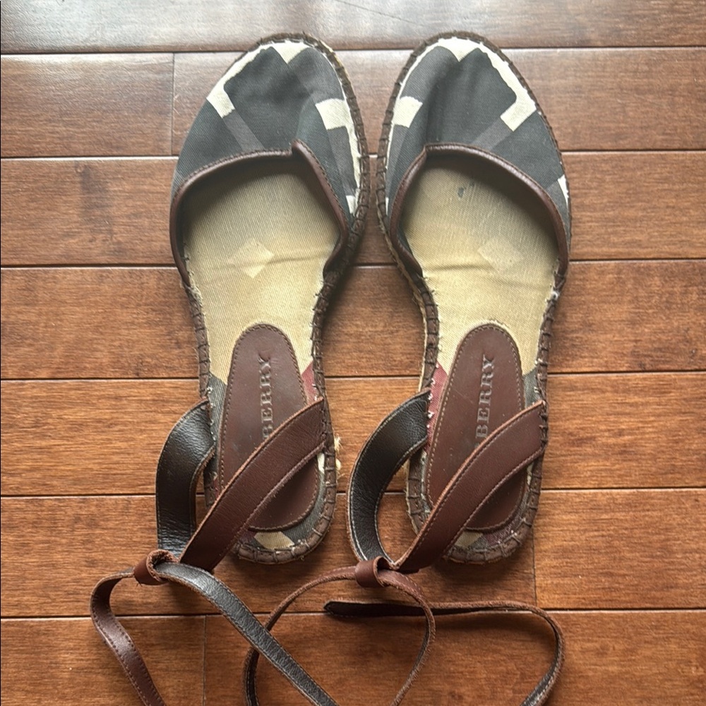 Burberry Women's Espadrille Sandals - Size 38